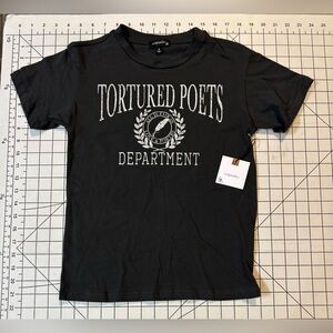 NWT Originality Taylor Swift Juniors Size Small “Tortured Poets Society” Tee